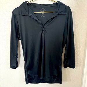 Women’s M Ataly Quarter Length Sleeve Black Top